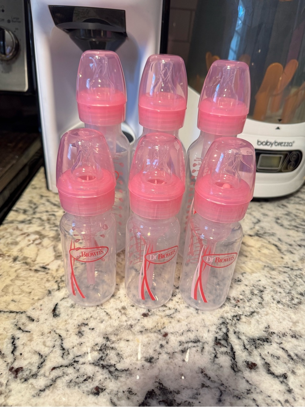 Dr. Brown's Pink Baby Bottles - Pack of 6